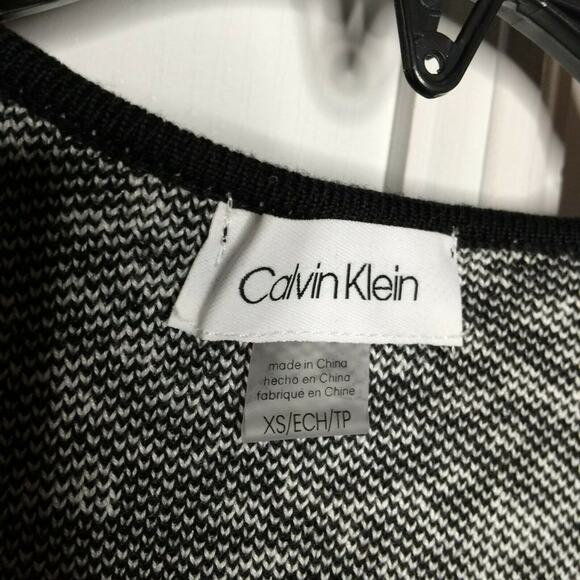 Calvin Klein Cardigan Sweater Open XS Animel Print Straight Hem NEW OVERSIZED - Picture 8 of 8